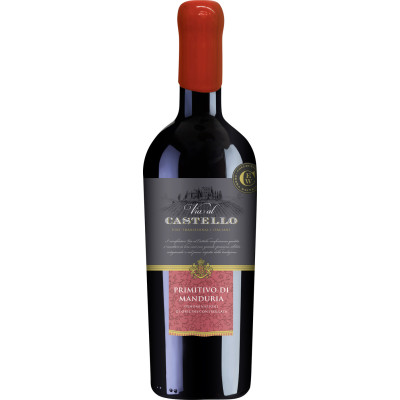 Via al Castello Primitivo di Manduria 0,75L - Etikett verschmutzt/beschädigt 