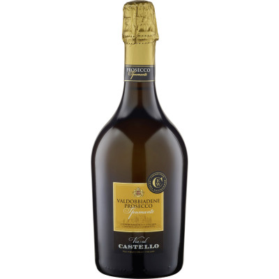 Via al Castello Valdobbiadene Prosecco Spumante 0,75L - Etikett verschmutzt/beschädigt 