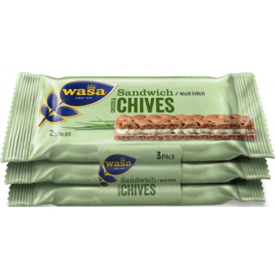 Wasa Sandwich Cheese & Chives 3x 37G 