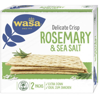 Wasa Delicate Crisp Rosemary & Sea Salt 190G 