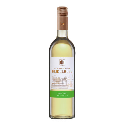 Weinmanufaktur Heidelberg Tradition Riesling halbtrocken 0,75L - Etikett verschmutzt/beschädigt 