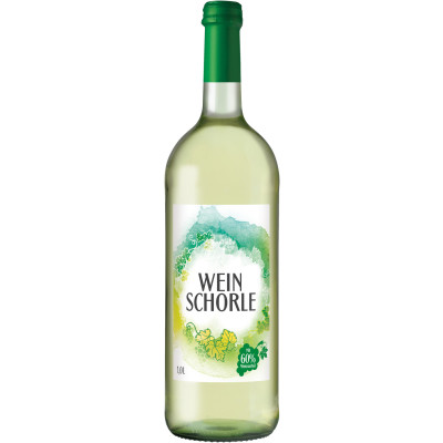 EDEKA Weinschorle weiss 1L - Etikett verschmutzt/beschädigt 