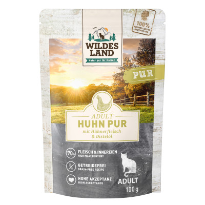 Wildes Land Huhn pur mit Distelöl 100G 