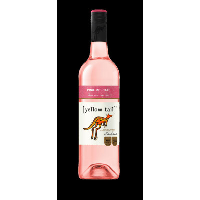 Yellow Tail Pink Moscato 0,75L - Etikett verschmutzt/beschädigt 