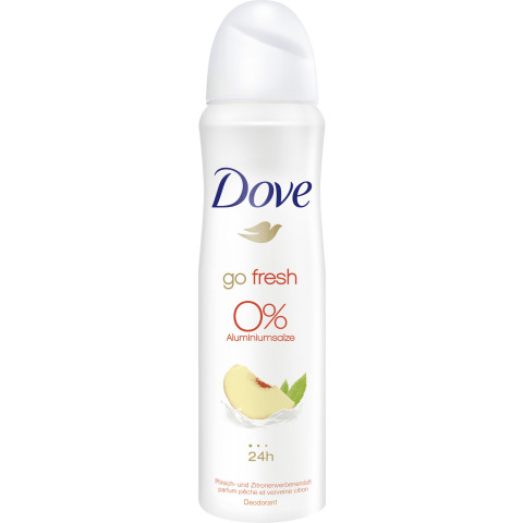 Dove Deo Spray Go Fresh Pfirsich Zitrone 0 Aluminiumsalze 150 Ml