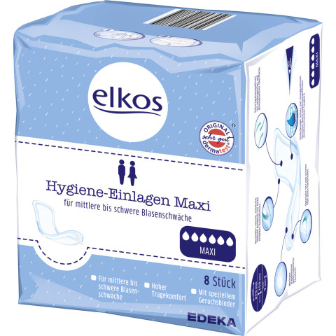 Elkos Hygiene Einlagen Maxi 8 Stuck