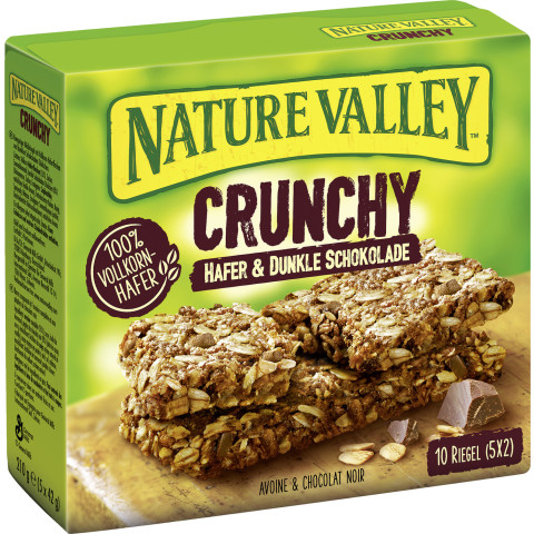 Nature Valley Crunchy Hafer Dunkle Schokolade Riegel 5st 210g