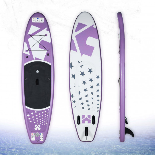 Home Deluxe Stand Up Paddle MOANA lila Gr.M 320x81x12cm 