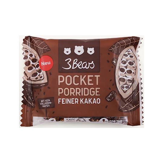 3Bears Pocket Porridge feiner Kakao 55G 