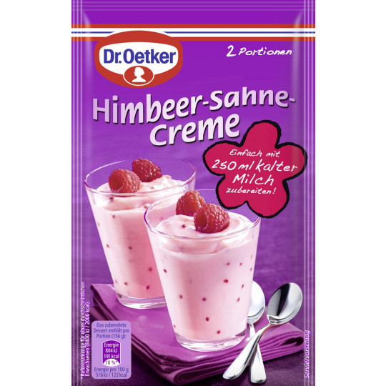 Dr.Oetker Himbeer-Sahne Creme 62 g 