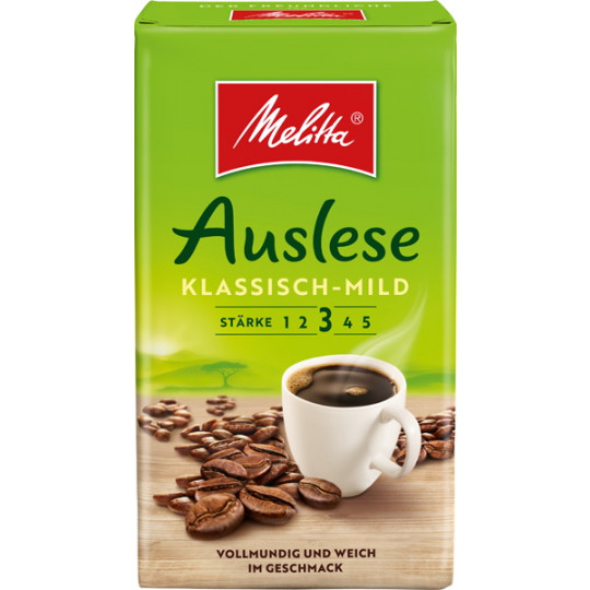 Melitta Kaffee Auslese klassich-mild gemahlen 500G 