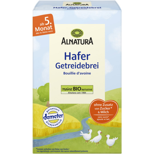 Alnatura Bio Hafer Getreidebrei ab dem 5. Monat 250G