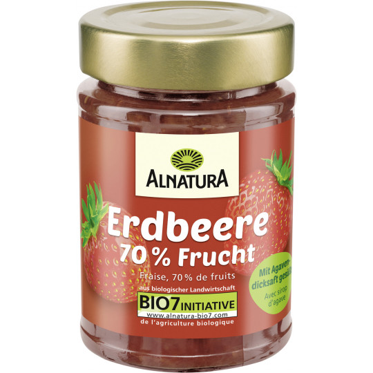 Alnatura Bio Fruchtaufstrich Erdbeere mit Agavendicksaft 200G 