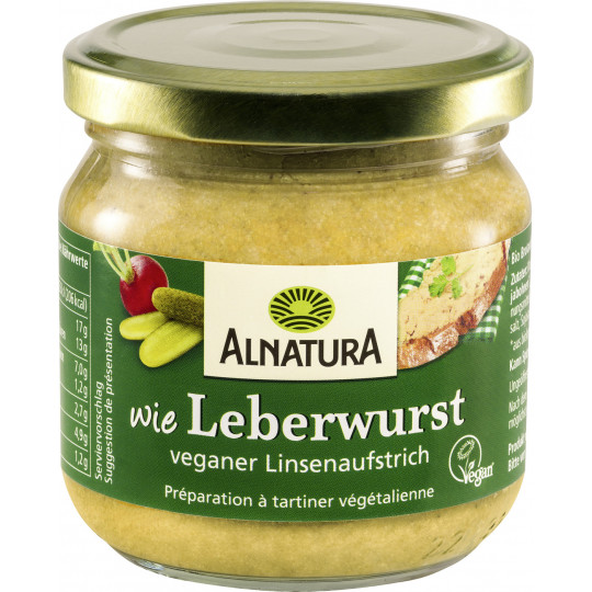 Alnatura Bio Linsenaufstrich wie Leberwurst 165 g 