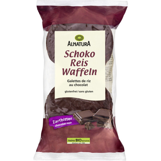 Alnatura Bio Schoko Reis Waffeln Zartbitter 100G
