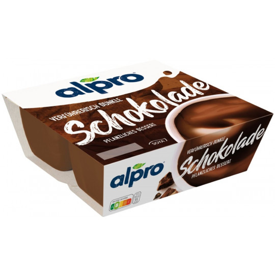 Alpro Soya Dessert Dunkle Schokolade feinherb 4x125G 