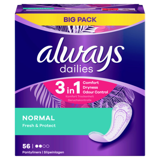 Always Fresh & Protect Normal Slipeinlagen BigPack 56ST 
