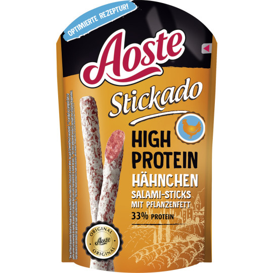 EDEKA24 Aoste Stickado High Protein Hähnchen SalamiSticks 60G