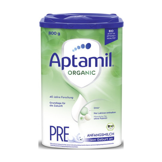 Aptamil Organic Pre von Geburt an 800G 