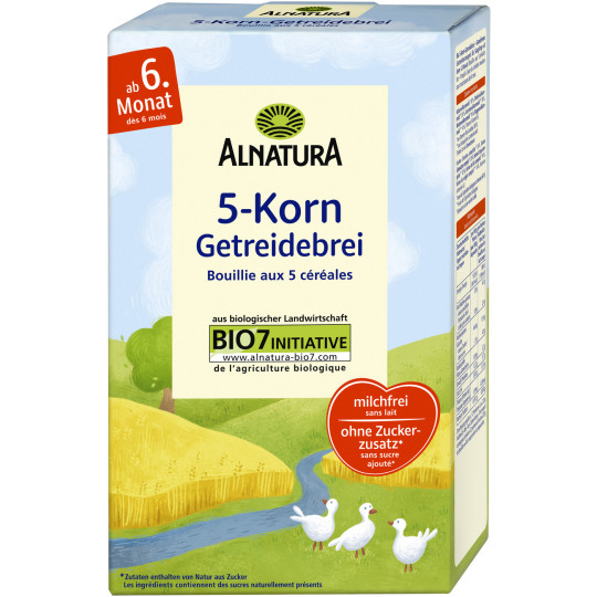 Alnatura Bio 5-Korn-Getreidebrei ab dem 6. Monat 250G 