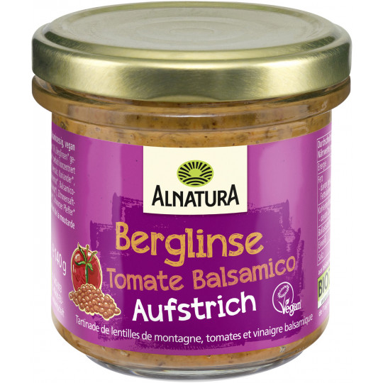Alnatura Bio Berglinse Tomate Balsamico Aufstrich 140G 