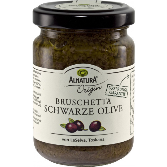 Alnatura Bio Bruschetta Schwarze Olive 130G 