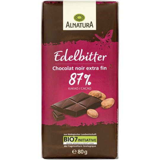 Alnatura Bio Edelbitter Schokolade 80G 