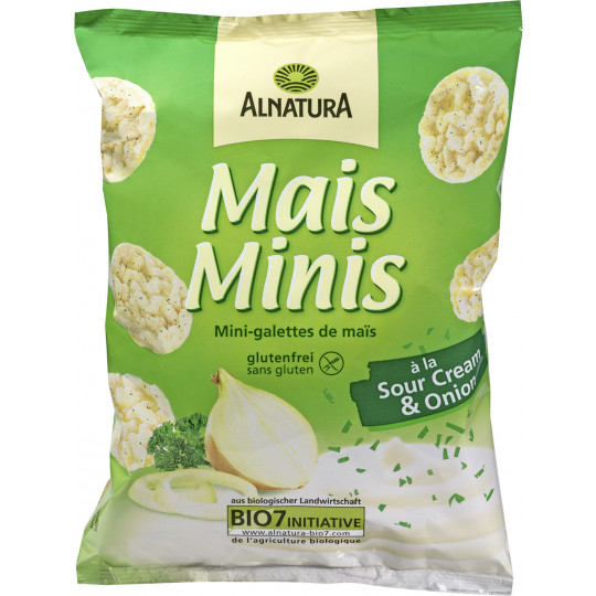 Alnatura Bio Mais Minis a la Sour Cream & Onion 50G 