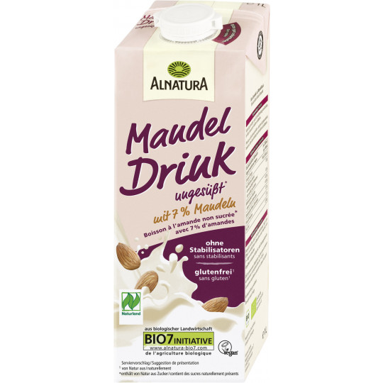 Alnatura Bio Naturland Mandel Drink ungesüßt 1L 