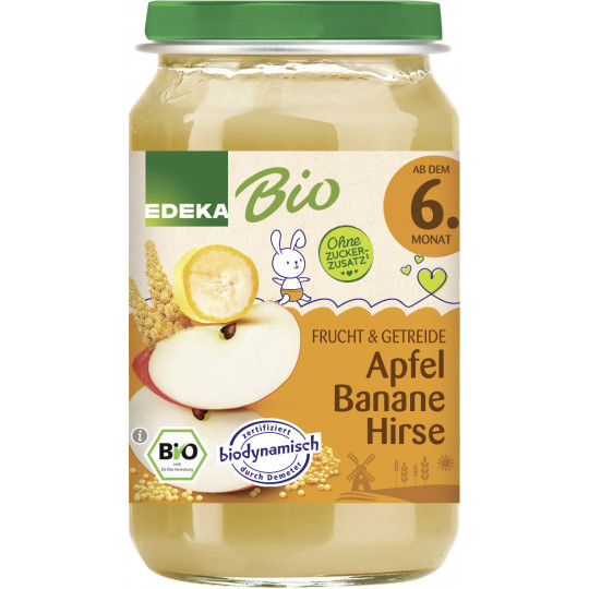 EDEKA Bio Apfel-Banane-Hirse ab dem 6.Monat 190G 