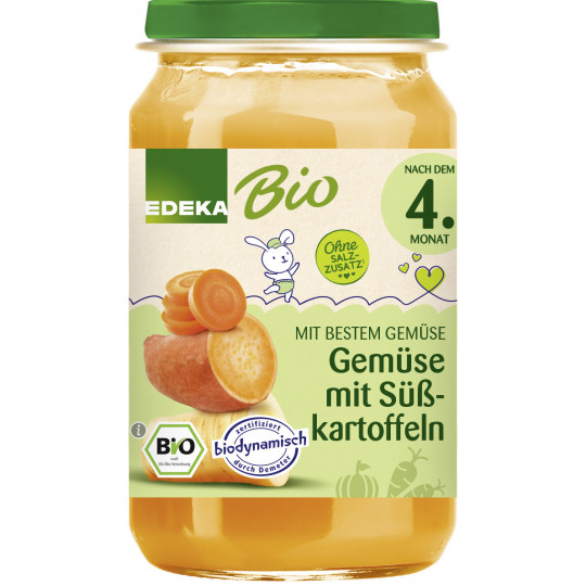 EDEKA Bio Gemüse mit Süßkartoffeln nach dem 4.Monat 190G 
