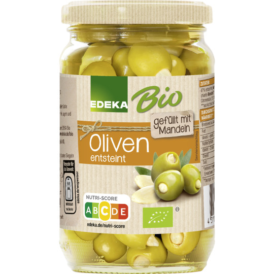 EDEKA Bio Oliven gefüllt mit Mandeln 350G 