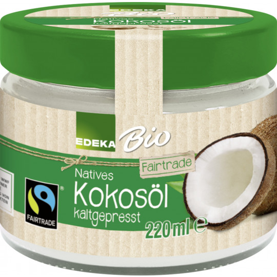 EDEKA Bio Natives Kokosöl kaltgepresst Fairtrade 220 ml 