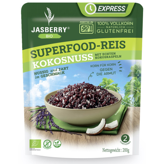 Jasberry Bio  Express Superfood-Reis Kokosnuss 200G 