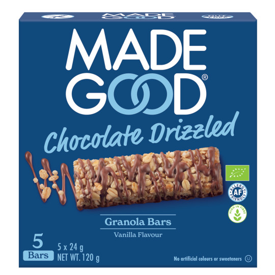 Made Good Bio Chocolate Drizzled Vanille Riegel 5ST 120G 