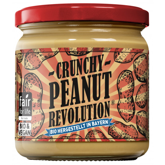 Peanut Revolution Crunchy Erdnuss-Creme Bio + Vegan 375G 