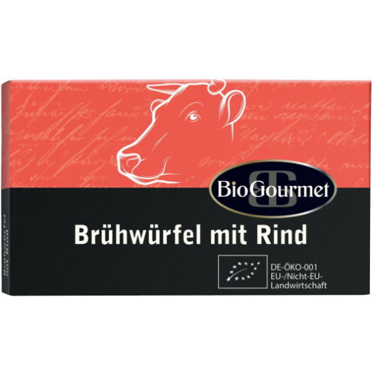 Bio Gourmet Brühwürfel mit Rind 8ST 96G 