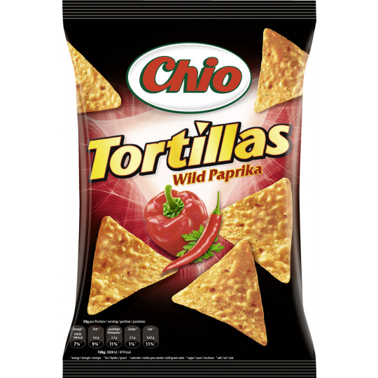 Chio Tortilla Chips Wild Paprika 125G 