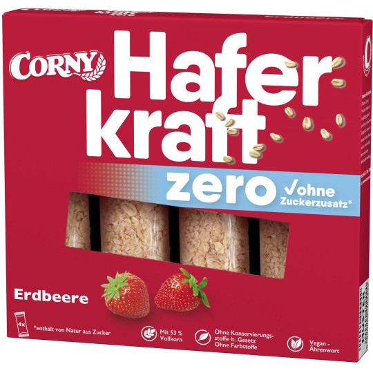 Corny Haferkraft Zero Erdbeere 4x 35G 