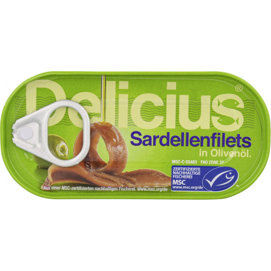 Delicius Sardellenfilets in Olivenöl 46G 