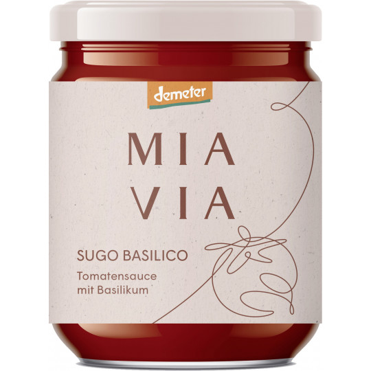 Miavia Demeter Sugo Basilico Tomatensauce mit Basilikum 330G   MHD 03.2024 
