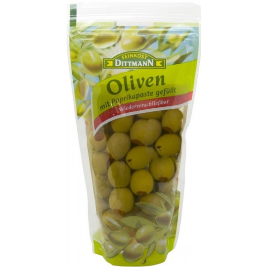 Dittmann Grüne Oliven mit Paprikapaste 270G 