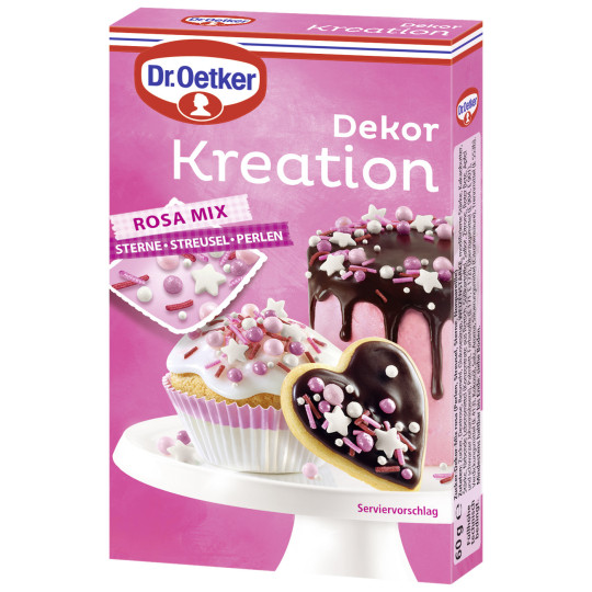 Dr.Oetker Dekor Kreation Rosa Mix 60G