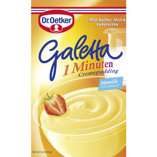 Dr.Oetker Galetta 1 Minuten Cremepudding Vanille Geschmack 80 g 