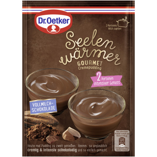 Dr.Oetker Seelenwärmer Gourmet Cremepudding Vollmilch Schokolade 90G