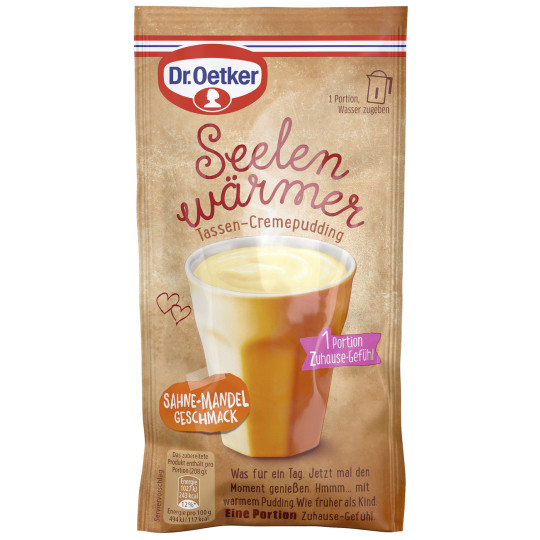Dr.Oetker Seelenwärmer Tassen-Cremepudding Sahne-Mandel 58G