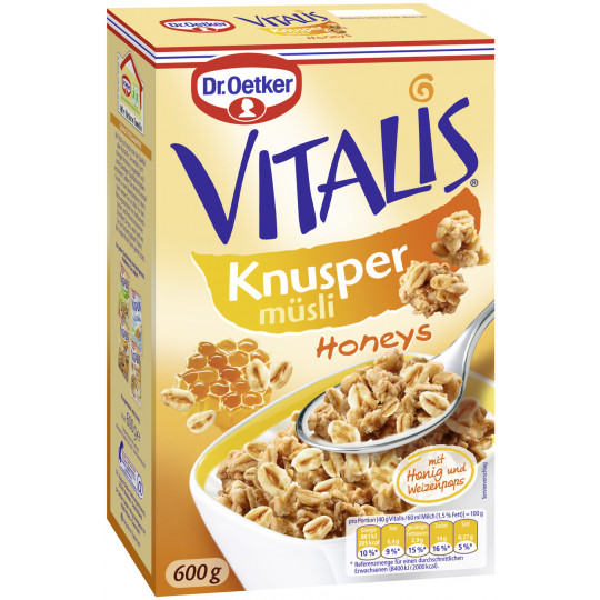 Dr.Oetker Vitalis Knusper Honeys 600 g 