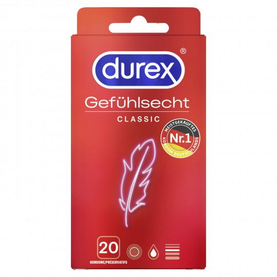 Durex Gefühlsecht Classic Kondome 20 Stück 