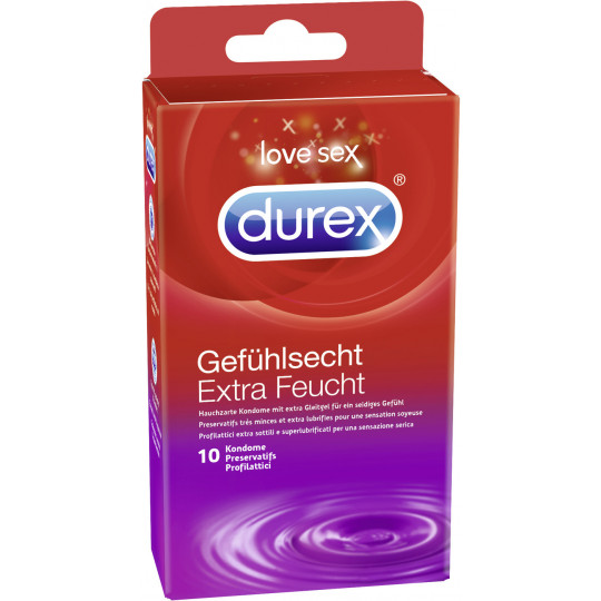 Durex Gefühlsecht Extra Feucht Kondome 10ST 