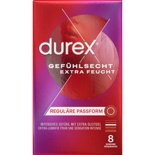 Durex Gefühlsecht Extra Feucht Kondome 8ST 